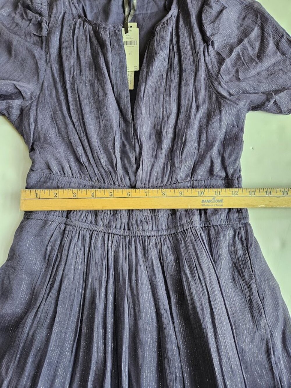 NWT Anthropologie The Somerset Maxi Dress Lurex Edition Purple Metallic XS - Picture 13 of 14